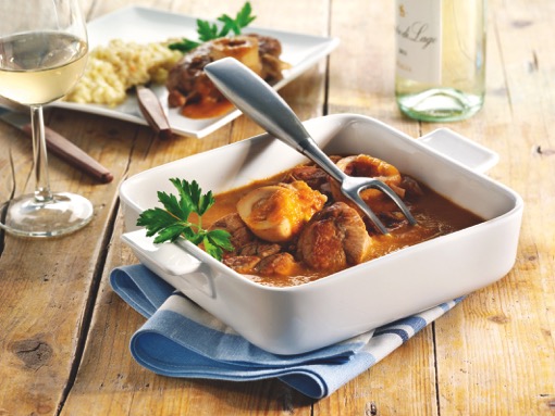 Kalbfleischrezept Ossobuco alla Milanese mit Risotto